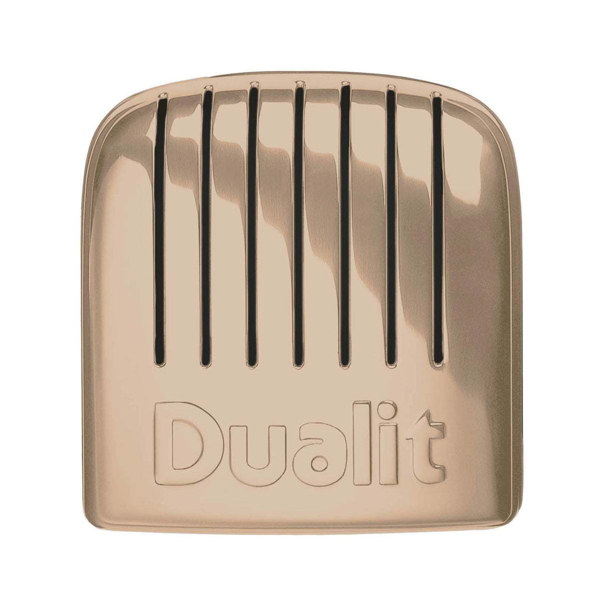 Beiger DUALIT Newgen Toaster mit vier Scheiben, modernes Design, sichtbare Bedienelemente und Toastschlitze.