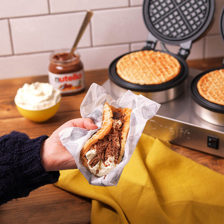 Dualit Contact Waffeleisen für Catering, poliert, mit antihaftbeschichteten Platten und robustem Edelstahlgehäuse