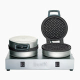 DUALIT Kontakt-Waffeleisen für Catering, polierte Oberfläche, rechteckige Waffeln, professionelles Küchengerät, gebrauchsfertig