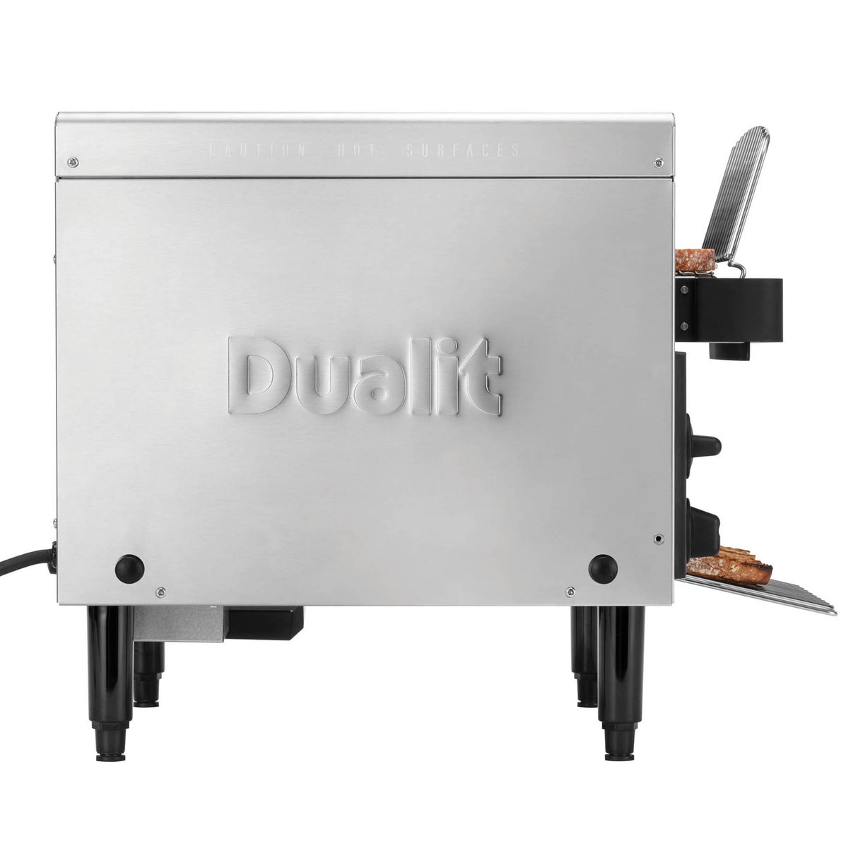 Schwarzer DUALIT Toaster für Gastro, Durchlauf, mit zwei Toastfächern, modernes Küchengerät, hochwertige Verarbeitung