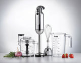 Dualit Classic Edelstahl Stabmixer mit poliertem Gehäuse, handlich und leistungsstark für die Küchenzubereitung.