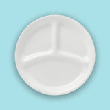 Corelle Winter Frost white dinnerware set with elegant plates and bowls, showcasing a classic, frosted design.