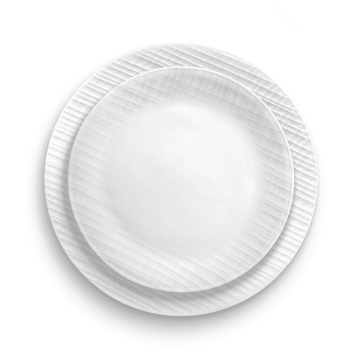 White Corelle Linen Weave dinnerware set featuring plates and bowls with textured linen-inspired design, perfect for everyday use.