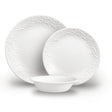Weiße CORELLE Bella Faenza Geschirr-Set mit Tellern und Tassen, elegantes Service für den täglichen Gebrauch