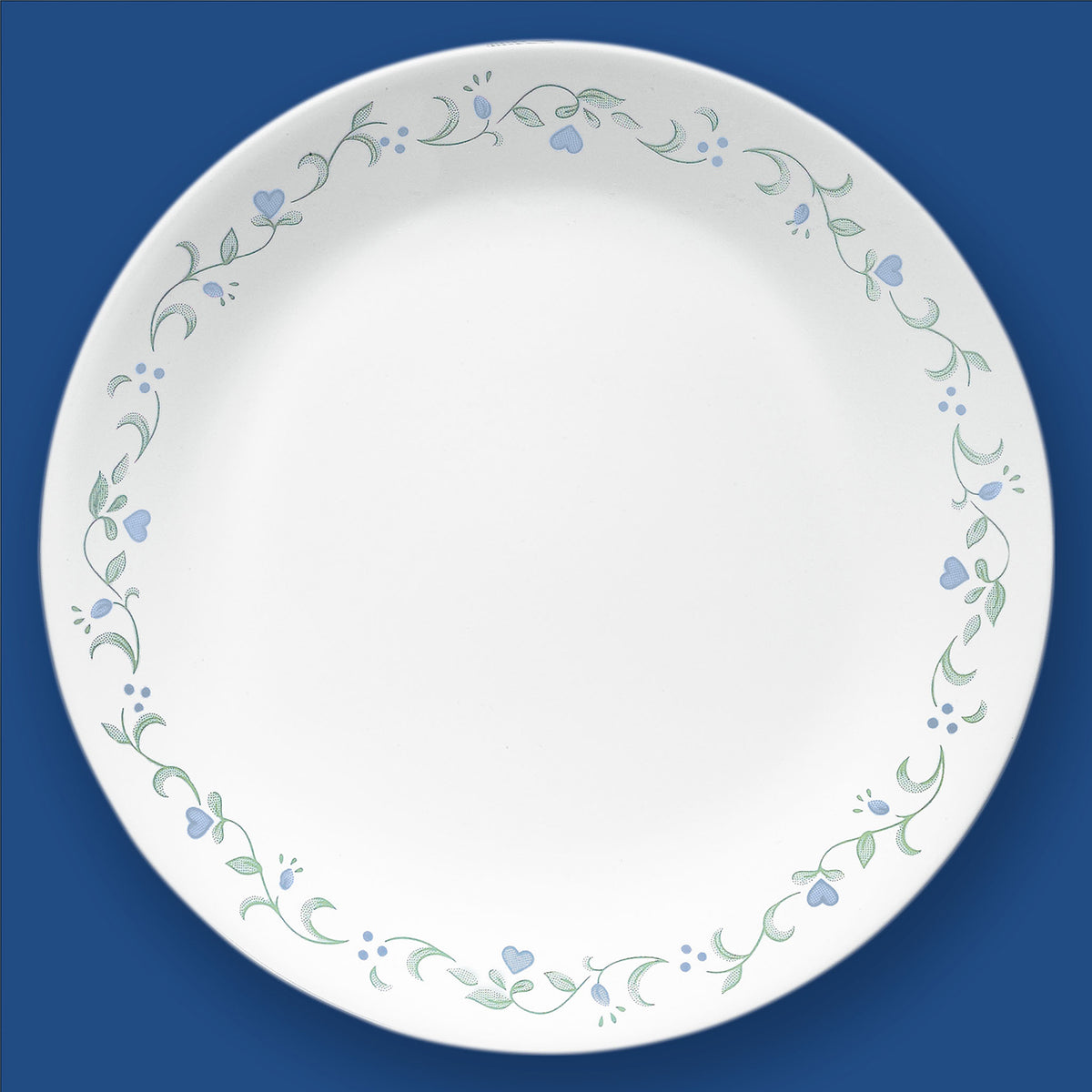 Corelle Country Cottage white dinnerware set with floral graphic design, includes plates and bowls, durable ceramic tableware.