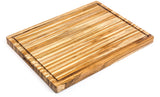 Teakholz-Schneidebrett von TEAKHAUS in rechteckiger Form aus hochwertigem Teakholz, traditionelles Küchenutensil