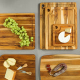 Teakholz-Schneidebrett von TEAKHAUS aus langlebigem Teakholz, Marine-Design, für die Küche und Schneidarbeiten.