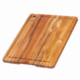 Teakholz-Schneidebrett von TEAKHAUS aus robustem Teakholz, maritimes Design, ideal für Küche und Servieren