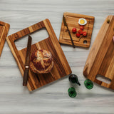 Teakholz-Schneidebrett von TEAKHAUS aus hochwertigem Teakholz, Marine-Design, glatte Oberfläche und langlebig.