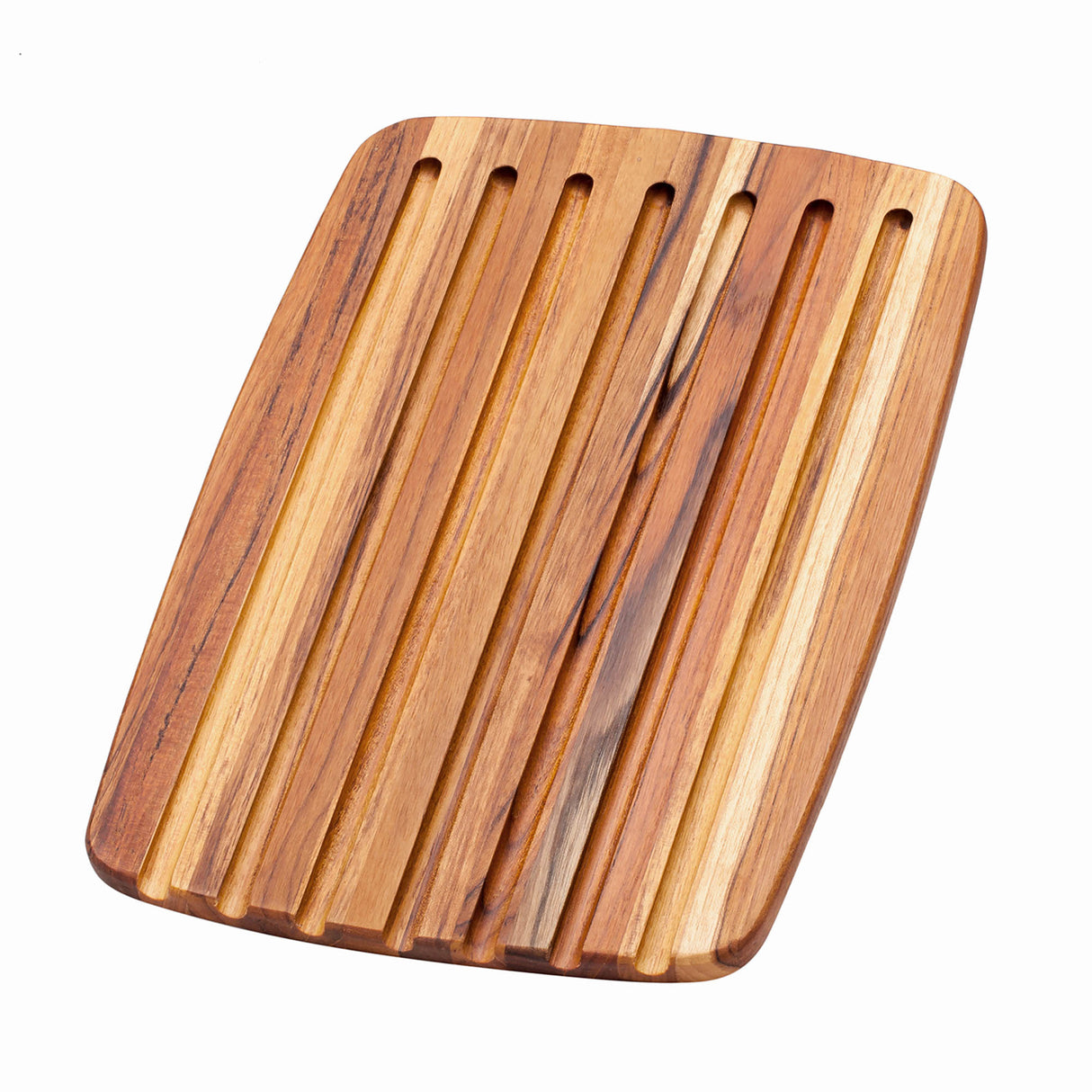 Teakholz-Schneidebrett von TEAKHAUS aus Teakholz, robustes Küchenbrett für Schneidearbeiten, naturbelassenes Design