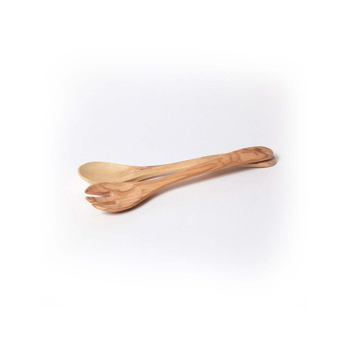 BÉRARD Salat-Besteck PROVENCAL aus Olive-Holz, 25 cm, elegantes und langlebiges Salatbesteck für stilvolle Mahlzeiten