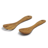 BÉRARD Salat-Besteck PROVENCAL mit Olive, 17 cm, Edelstahl, elegantes Design für Salate und Beilagen