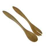 BÉRARD Salat-Besteck TERRA in Olive, 30 cm, aus Edelstahl, zeigt Löffel und Zange für frischen Salat.