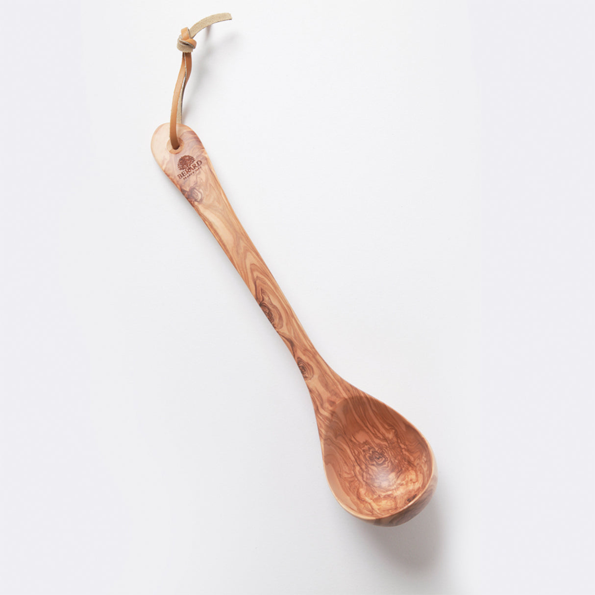 BÉRARD Schöpflöffel aus Olive, 35 cm, hochwertiger Küchenlöffel zum Servieren von Suppen und Eintöpfen