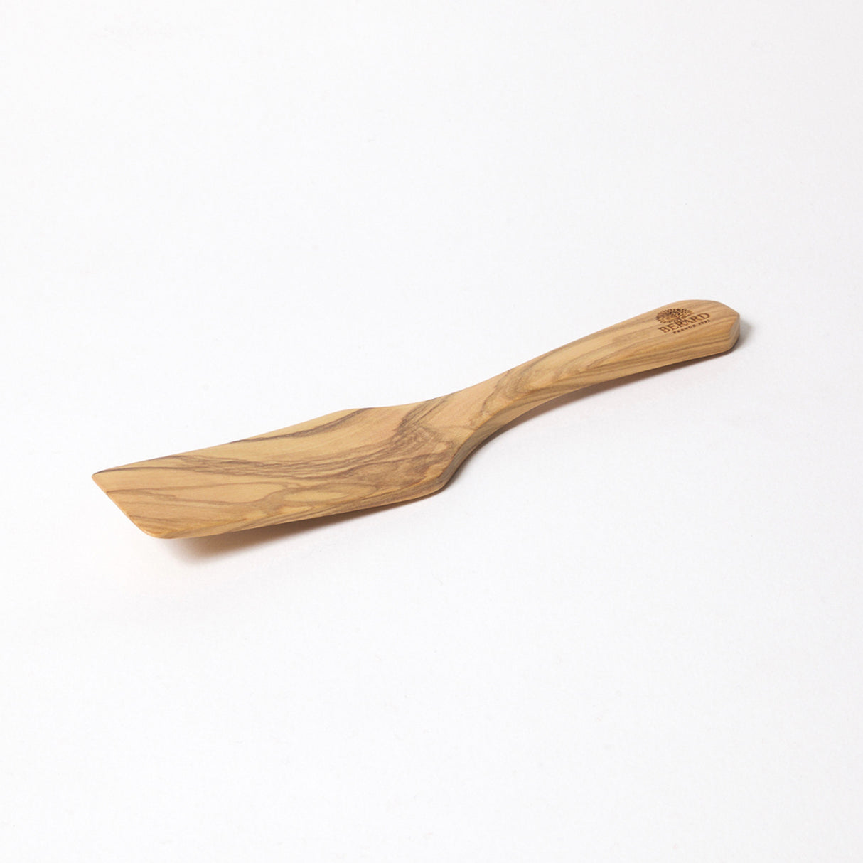 BÉRARD Gebäckspatel aus Olivenholz, 25 cm, handgefertigt für Back- und Kochanwendungen, natürliche Holzmaserung sichtbar