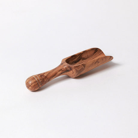 BÉRARD Salzschaufel aus Oliveholz, 18 cm lang, mit schmalem Griff und tiefem Schaufelbereich für Salz und Gewürze