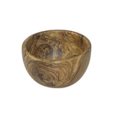 BÉRARD Obstschale aus Olive, Durchmesser ca. 18 cm, handgefertigte dekorative Fruchtschale.