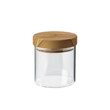 BÉRARD Vorratsbehälter aus Holz, 400 ml, mit Deckel, ideal für Lebensmittelaufbewahrung, natürliche Optik und langlebiges Material