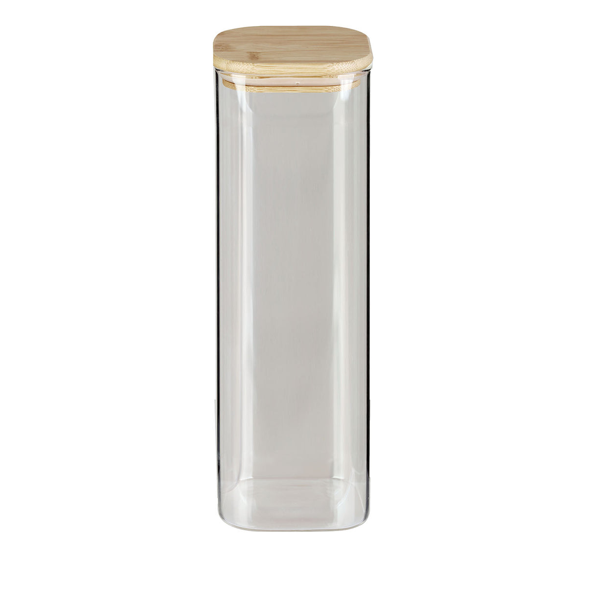 Quadratisches BÉRARD Vorratsglas aus klarem Glas, 2,1 Liter Fassungsvermögen, für Lebensmittelaufbewahrung.