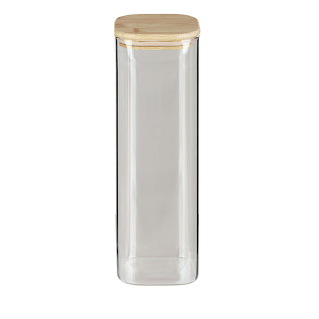 Quadratisches BÉRARD Vorratsglas aus klarem Glas, 2,1 Liter Fassungsvermögen, für Lebensmittelaufbewahrung.