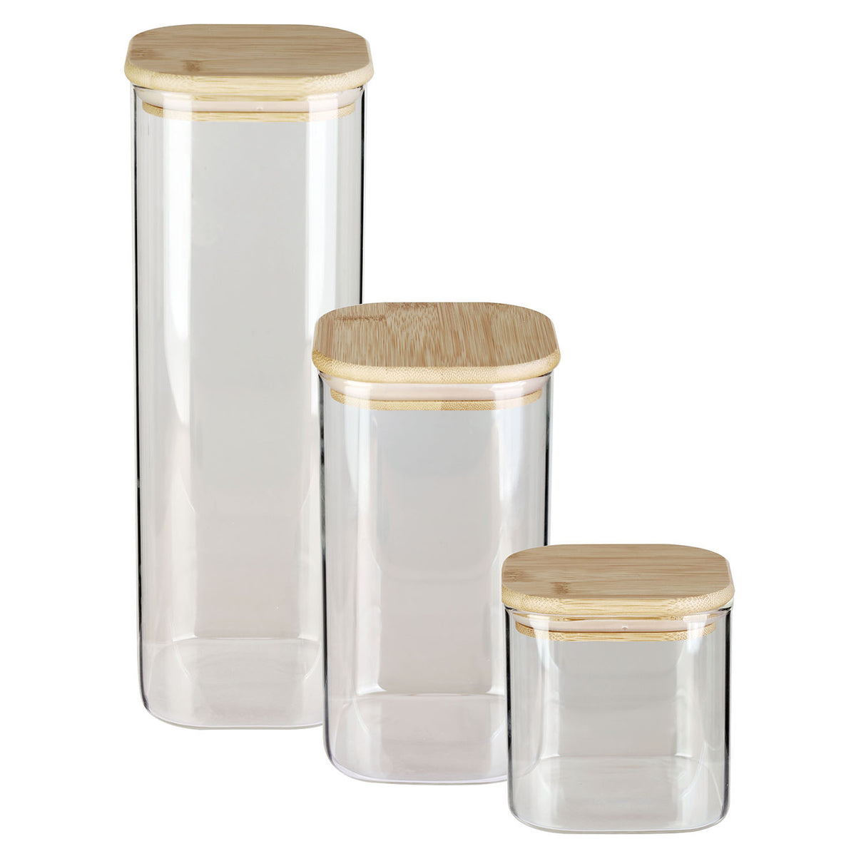 Quadratisches BÉRARD Vorratsglas aus klarem Glas, 2,1 Liter Fassungsvermögen, ideal für Lebensmittelaufbewahrung