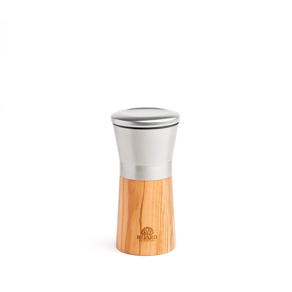 BÉRARD Gewürzmühle aus Holz, elegante Küchenmühle mit sichtbarem Mahlwerk, ideal zum Würzen von Speisen.