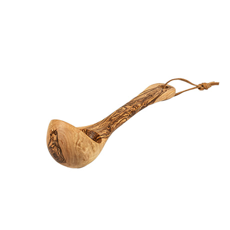 BÉRARD Schöpflöffel aus Olivenholz, 25 cm lang, handgefertigt für perfekte Portionierung und stilvolles Servieren.