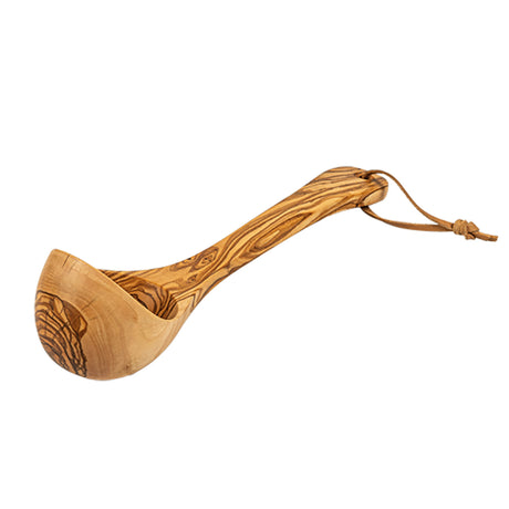 BÉRARD Schöpflöffel aus Oliveholz, 30 cm lang, handgefertigtes Küchenutensil für das Servieren von Suppen und Eintöpfen