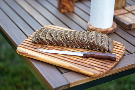 BÉRARD Brotschneidebrett aus Holz, braun, 1,5 cm dick, mit glatter Oberfläche zum Schneiden von Brot und Lebensmitteln