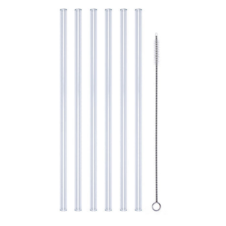 Klarer PROFINO Glas-Trinkhalm aus Glas, ideal für Getränke, langlebig und umweltfreundlich, im modernen Design.