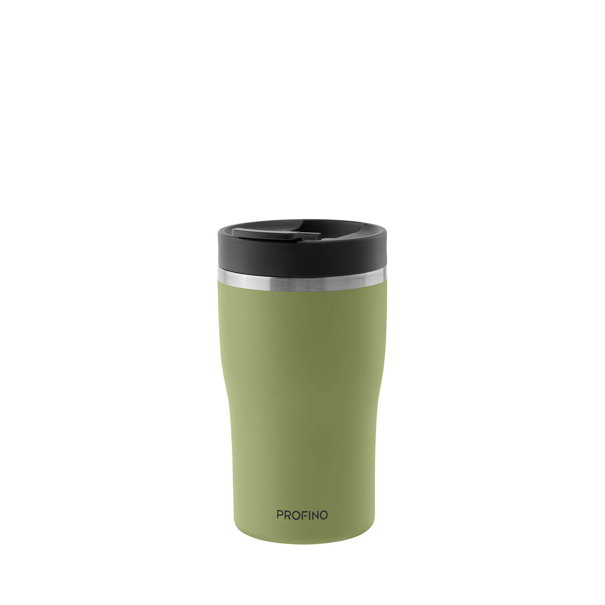 PROFINO Thermobecher BARISTA in Salbeigrün, isolierend und aus langlebigem Material, ideal für unterwegs.