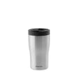 Edelstahl Thermobecher von PROFINO, BARISTA-Design, mit Deckel, ideal für Kaffee unterwegs, auf einem Tisch stehend