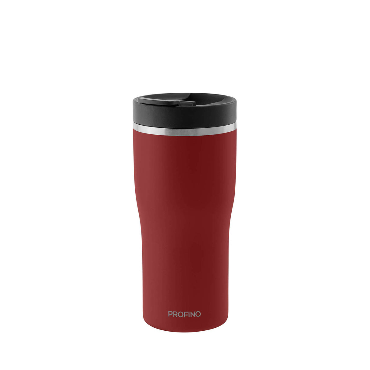 PROFINO Thermobecher BARISTA in Burgund, isolierender Becher für Kaffee und Getränke, mit Deckel, aus robustem Material