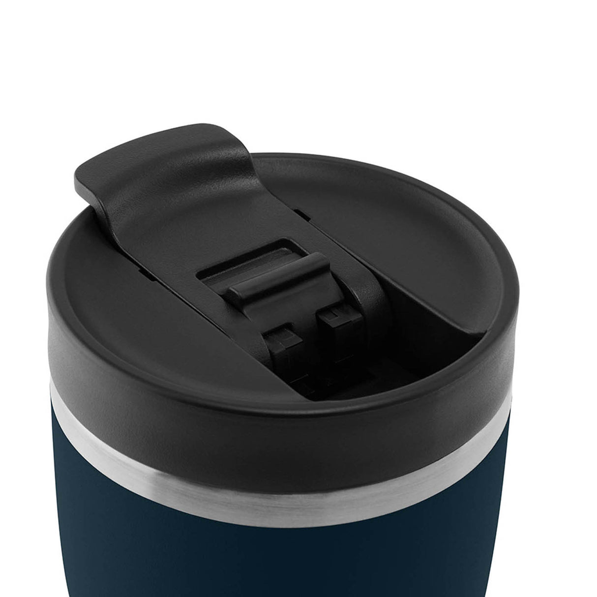 Blauer PROFINO Thermobecher BARISTA aus Edelstahl mit Deckel, ideal für Kaffee zum Mitnehmen