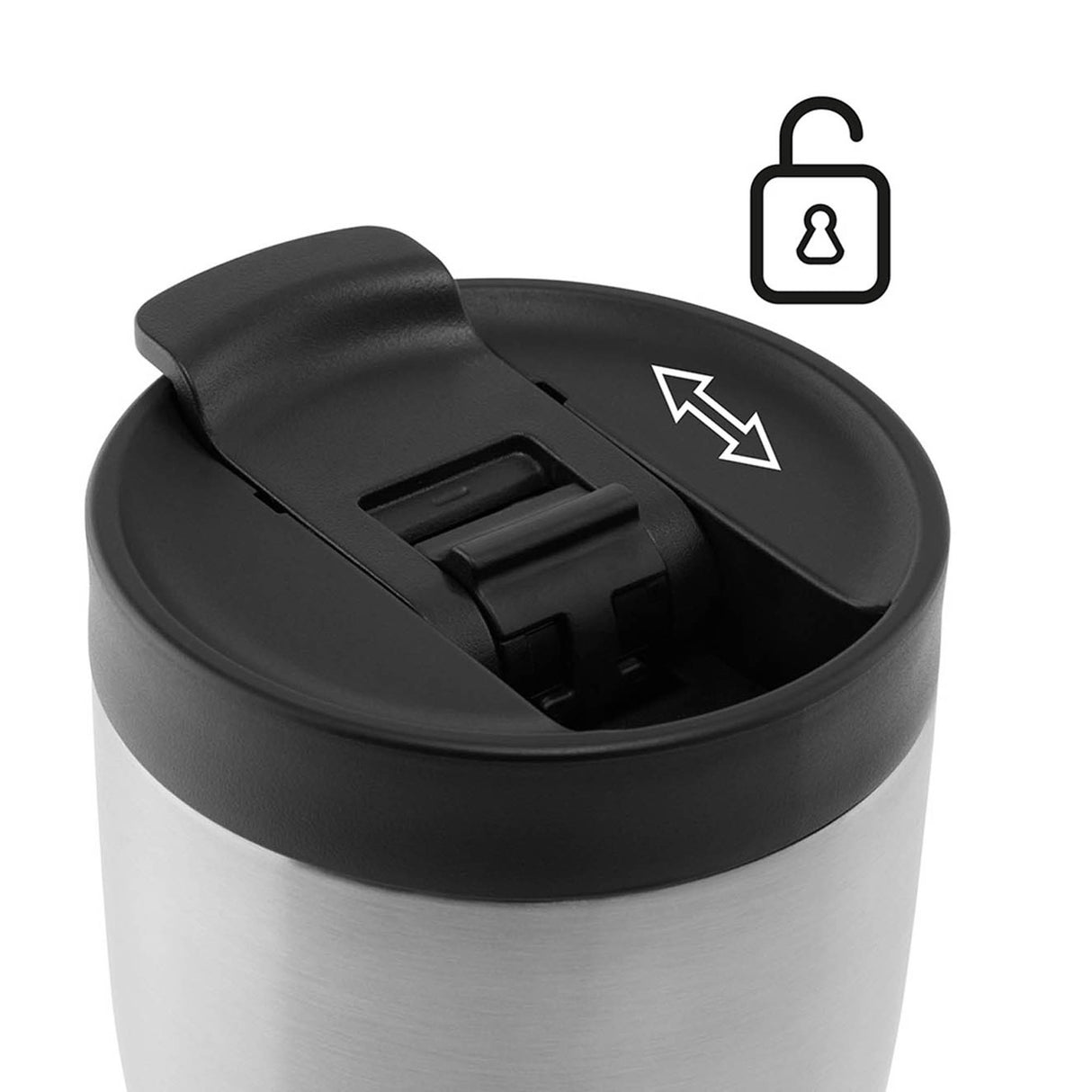 Edelstahl-Thermobecher BARISTA von PROFINO, isoliert, mit Deckel, ideal für Kaffee unterwegs, stabile und langlebige Trinkflasche