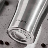 ProFINO Thermobecher BARISTA aus Edelstahl, ideal für Kaffee zum Mitnehmen, mit isolierender Doppelwandkonstruktion