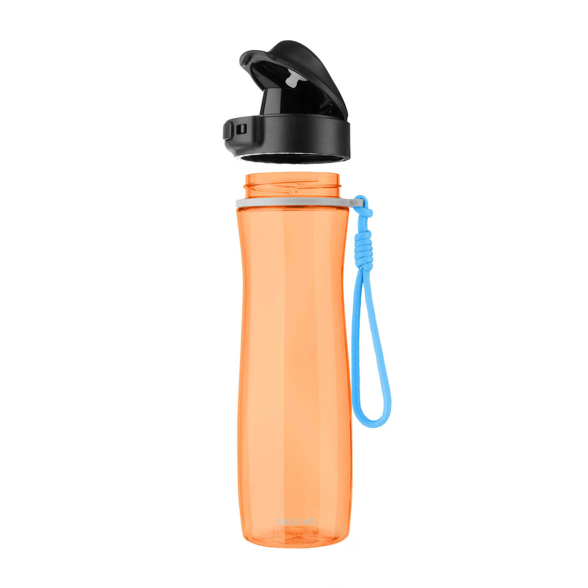 PROFINO Trinkflasche ACTIVE aus Edelstahl, 750 ml, mit schlankem Design und Schraubverschluss für unterwegs.