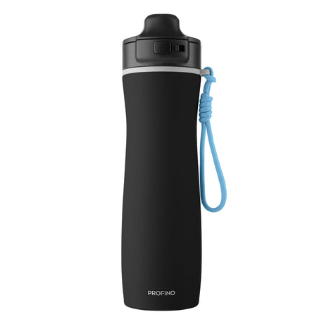 PROFINO Isolierflasche ACTIVE, 600 ml, aus Edelstahl, mit doppelwandigem Isolierdesign, für heiße oder kalte Getränke.