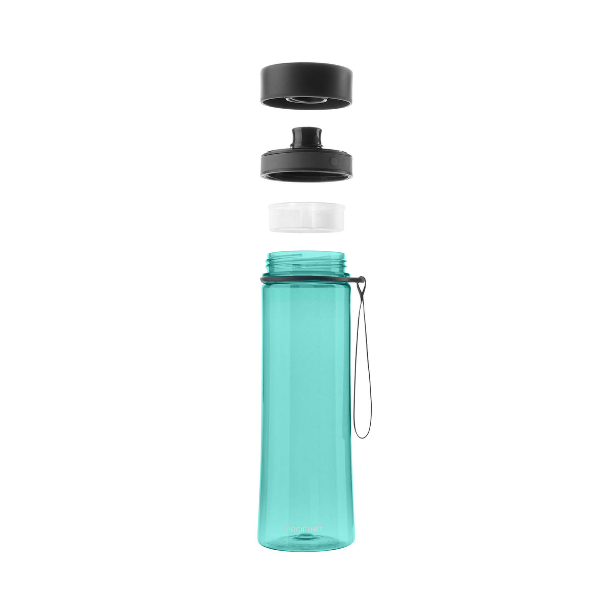 PROFINO Trinkflasche INFUZE aus Kunststoff, 600 ml, mit Schraubverschluss und sportlichem Design, perfekt für unterwegs.