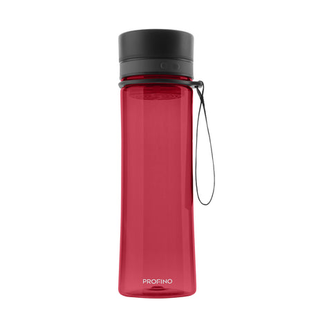PROFINO Trinkflasche INFUZE, 600 ml, aus durchsichtigem Kunststoff mit Schraubverschluss und Messskala, ideal für unterwegs
