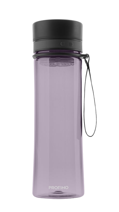 Profino Infuze Trinkflasche mit Siebeinsatz, 600 ml, lila, auslaufsicheres Getränkeflasche für unterwegs