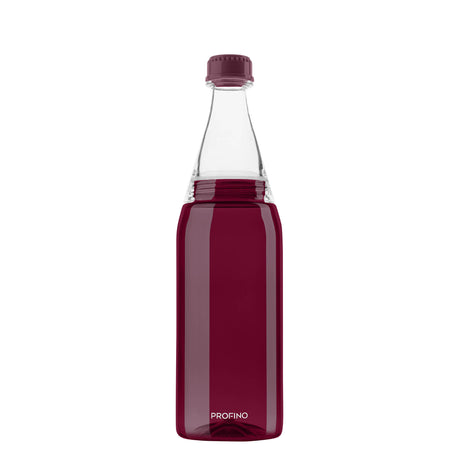 PROFINO Trinkflasche SPARKLE aus Kunststoff, 600 ml, mit buntem Design und Schraubverschluss auf einem Tisch.