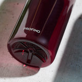 PROFINO Trinkflasche SPARKLE, 600 ml, aus durchsichtigem Kunststoff mit buntem Deckel und Trinkverschluss.