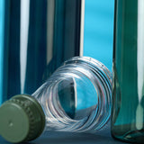 PROFINO Trinkflasche SPARKLE, 600 ml, aus durchsichtigem Kunststoff mit farbigen Verschluss und Trinkverschluss.