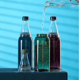 ProFino Trinkflasche SPARKLE aus Kunststoff, 600 ml, mit buntem Design und Schraubverschluss.