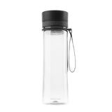 PROFINO Trinkflasche INFUZE, 600 ml aus durchsichtigem Kunststoff mit blauer Verschlusskappe, ideal für unterwegs