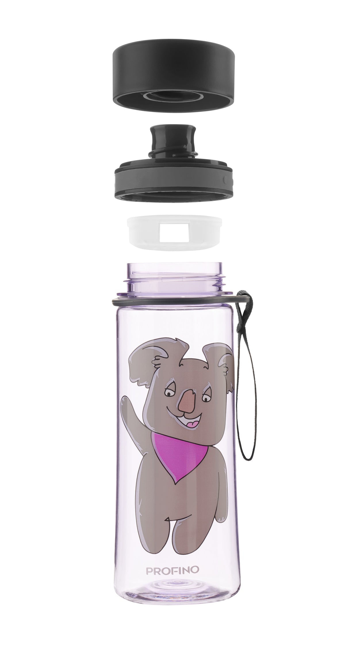 Profino Infuze Kids Trinkflasche mit Koala-Design, 350ml, mit Siebeinsatz, auslaufsicher und kindgerecht