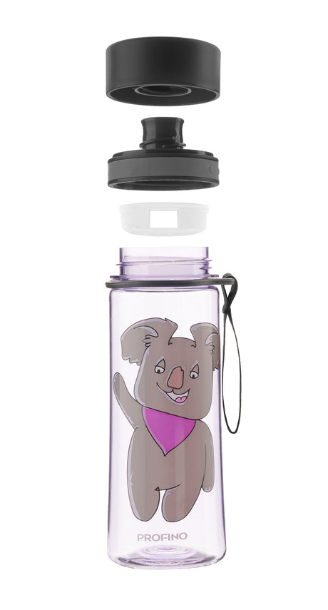 Profino Infuze Kids Trinkflasche mit Koala-Design, 350ml, mit Siebeinsatz, auslaufsicher und kindgerecht