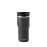 Grauer PROFINO Thermobecher BARISTA, 250 ml, isoliert, mit Deckel, für heiße Getränke, aus langlebigem Edelstahl