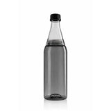 Blaue PROFINO Trinkflasche SPARKLE mit 600 ml Fassungsvermögen, aus Edelstahl, mit Schraubverschluss und transparentem Body